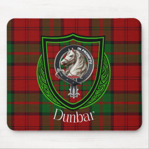 Alfombrilla De Ratón Dunbar Scottish Clan Tartán y Escudo