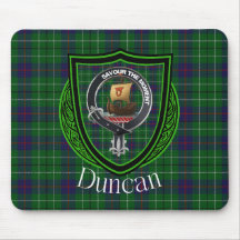 Duncan Scottish Clan Tartán y Escudo