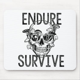 Alfombrilla De Ratón Durar y sobrevivir al cráneo con hongos