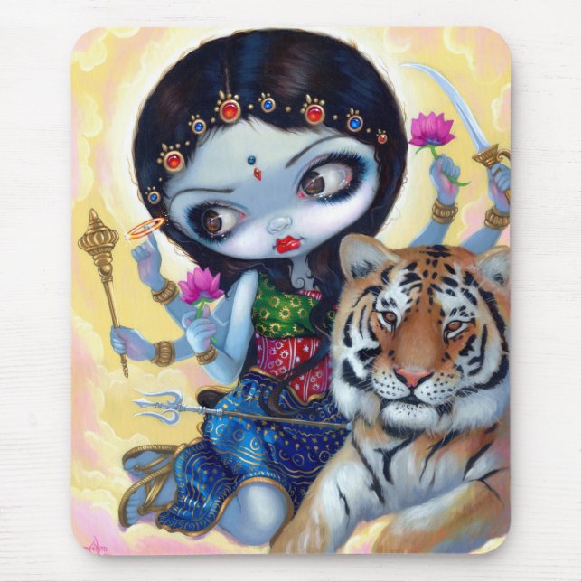 Alfombrilla De Ratón "Durga y el tigre" Mousepad (Frente)
