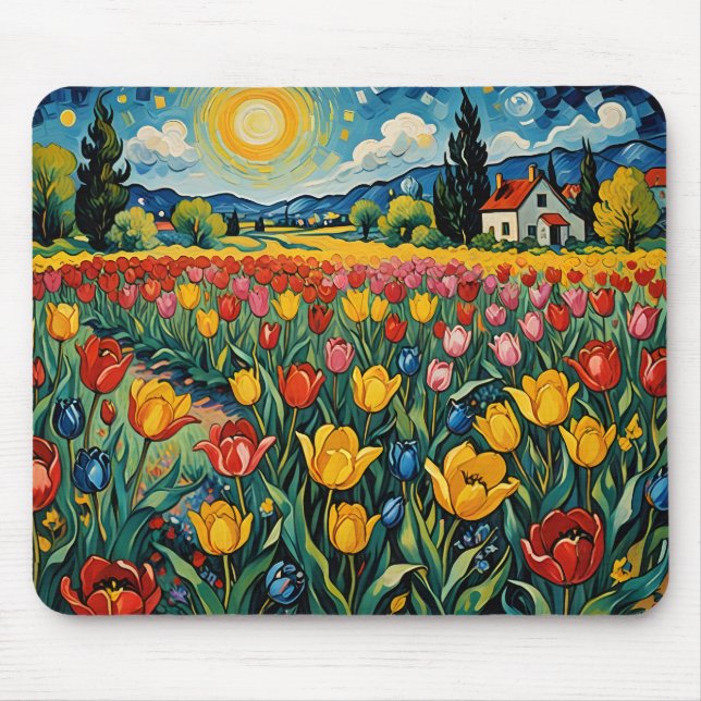 Alfombrilla De Ratón Dutch Tulip Field (Frente)