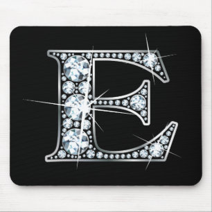 Alfombrilla De Ratón "E" Diamond Bling Mousepad