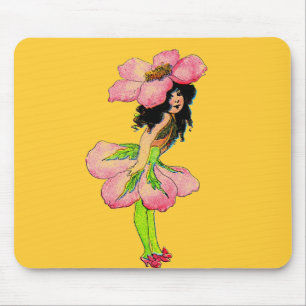 Alfombrilla De Ratón E Gordon Flower Fairies Fairy Rosa salvaje M.T Ros