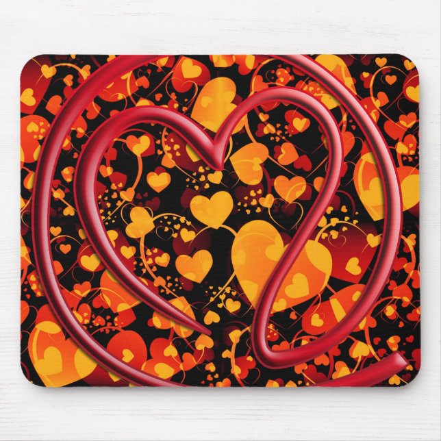Alfombrilla De Ratón e m a i l 4 y u | patrón cardiaco (Frente)
