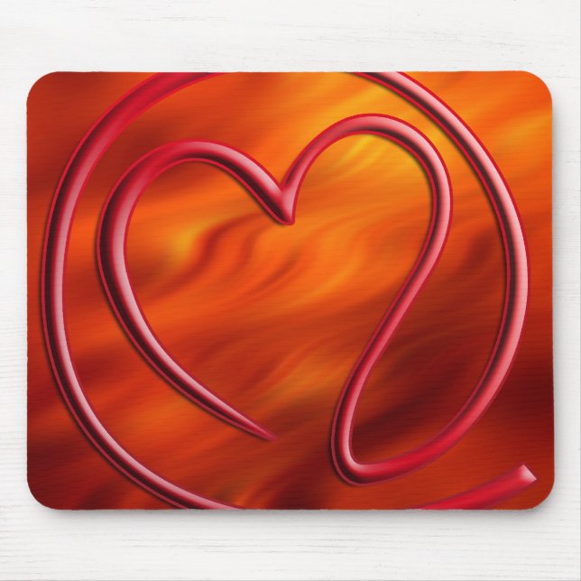 Alfombrilla De Ratón e m a i l 4 y u | rojo fuego (Frente)