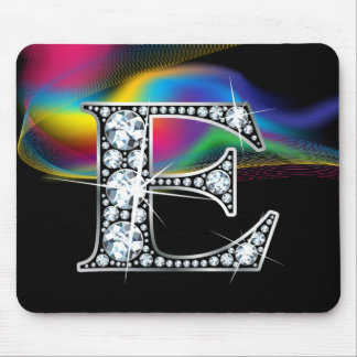 Alfombrilla De Ratón "E" Sonido de diamantes con batido de arco iris Mo