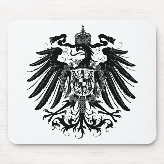 Alfombrilla De Ratón Eagle prusiano negro (Frente)