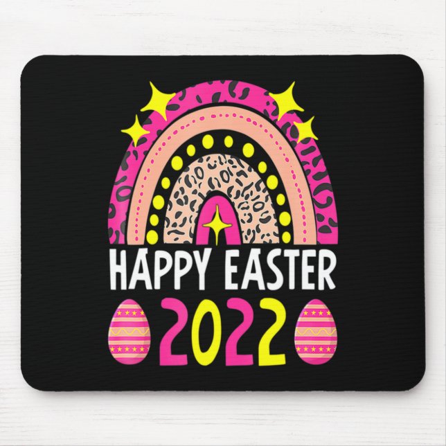 Alfombrilla De Ratón Easter 2022 rainbow cute happy easter 2022 women  (Frente)