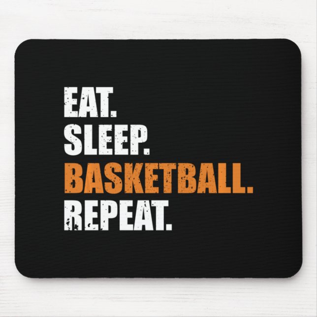 Alfombrilla De Ratón Eat Sleep Basketball Repeat Hoodie (Frente)