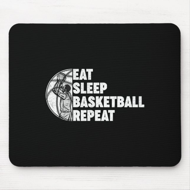 Alfombrilla De Ratón Eat Sleep Basketball Repetir a los adolescentes Ch (Frente)