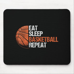Alfombrilla De Ratón Eat Sleep Basketball Repetir divertido juego de ba