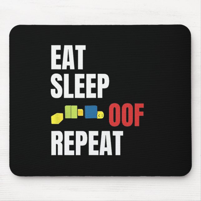 Alfombrilla De Ratón Eat Sleep Of Repeat Funny Meme Gamers Gift Idea (Frente)