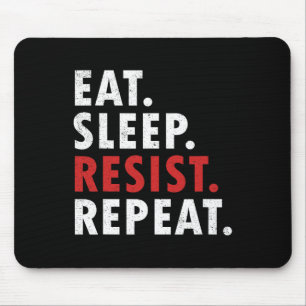Alfombrilla De Ratón Eat Sleep Resistió Repetición de Resistencia Polít