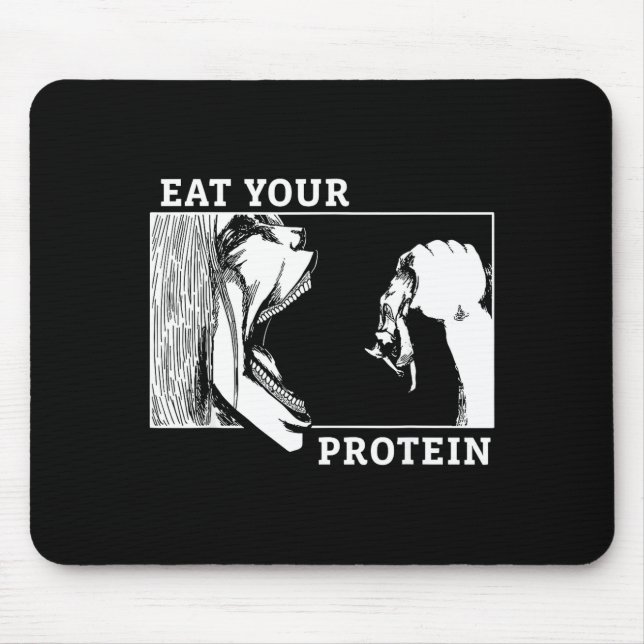 Alfombrilla De Ratón Eat Your Protein Man Vs Gym Fitness  (Frente)