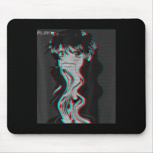 Alfombrilla De Ratón Eboy Egir, Chica de anime triste estético de vapor