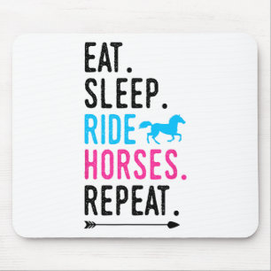 Alfombrilla De Ratón Eche Sleep Ride Caballos Repetir Caballo Ecuestre