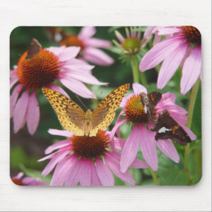 Alfombrilla De Ratón Echinacea Bush Butterflies