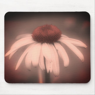 Alfombrilla De Ratón Echinacea Flor Vintage Negro Y Blanco