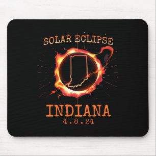 Alfombrilla De Ratón Eclipse 2024 Indiana State Totality Usa Path Souve
