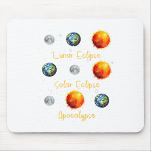 Alfombrilla De Ratón Eclipse Lunar Eclipse Solar Y Apocalipsis Funny S