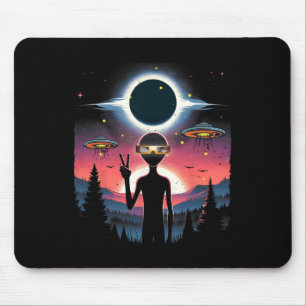 Alfombrilla De Ratón Eclipse solar 2024 Alien Abril 8 América Totalidad