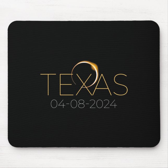 Alfombrilla De Ratón Eclipse solar 2024 Eclipse solar total de Texas (Frente)