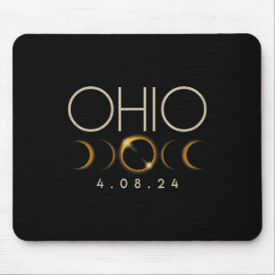 Alfombrilla De Ratón Eclipse solar 2024 Eclipse solar total Ohio
