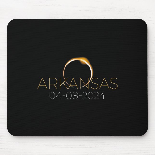 Alfombrilla De Ratón Eclipse Solar 2024 Estado Arkansas Ecli Solar Tota (Frente)