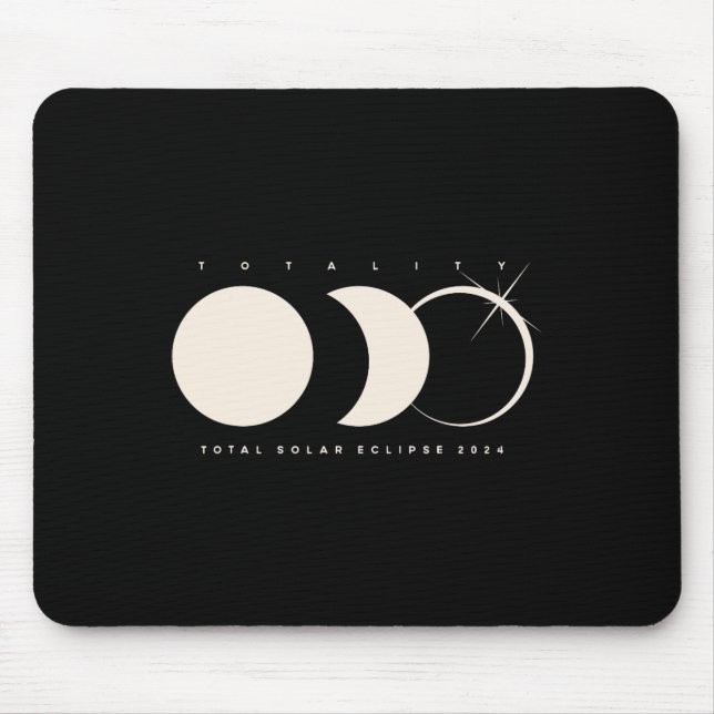 Alfombrilla De Ratón Eclipse solar 2024 Gráfica Astronómica Eclipse tot (Frente)