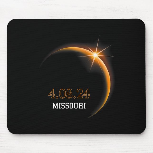 Alfombrilla De Ratón Eclipse solar 2024 Missouri Total Spring 4.08.2 (Frente)