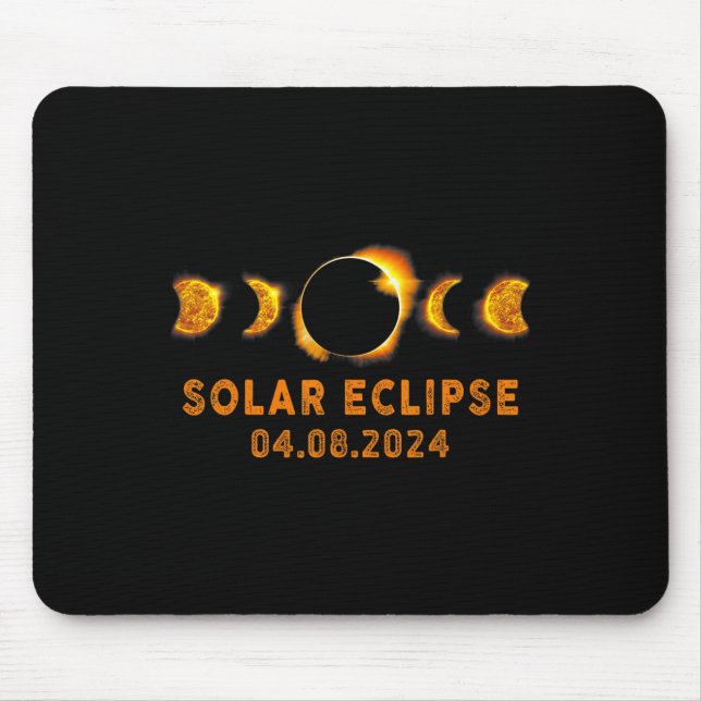 Alfombrilla De Ratón Eclipse Solar 2024 Niño Pequeño Eclipse Solar (Frente)