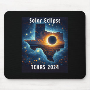 Alfombrilla De Ratón Eclipse solar 2024 Noche estrellada