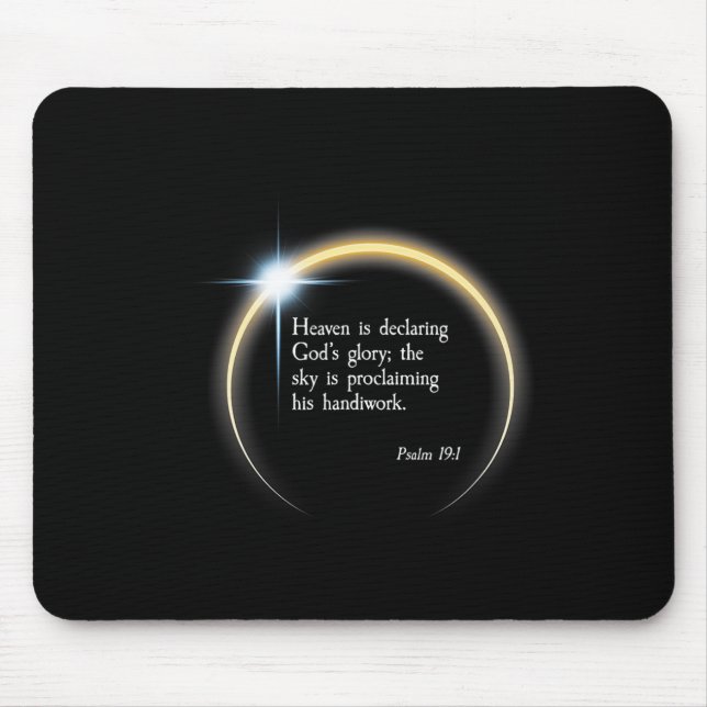Alfombrilla De Ratón Eclipse solar 2024 - Salmo 191 (Frente)