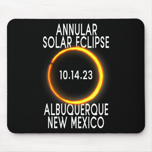Alfombrilla De Ratón Eclipse solar anual T - Albuquerque Nuevo México (Frente)