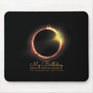 Alfombrilla De Ratón Eclipse solar de cumpleaños 2024 Abril 8 Eclipse t