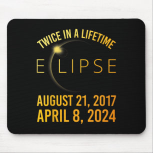 Alfombrilla De Ratón Eclipse solar de dos veces en la vida 2024 Eclipse