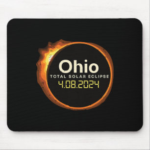 Alfombrilla De Ratón Eclipse solar de Ohio 2024 Totalidad Abril 8 Hombr