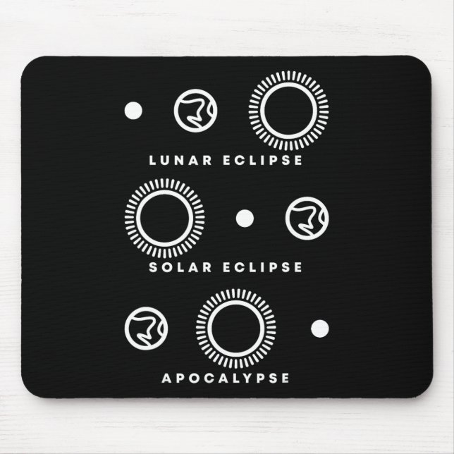 Alfombrilla De Ratón Eclipse Solar Eclipse Apocalipsis (Frente)