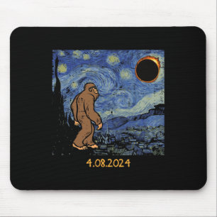 Alfombrilla De Ratón Eclipse solar Eclipse Bigfoot Stark Night Sasquatc