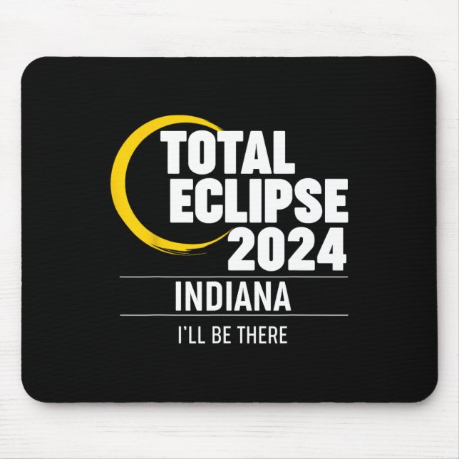 Alfombrilla De Ratón Eclipse solar Indiana 2024 (Frente)