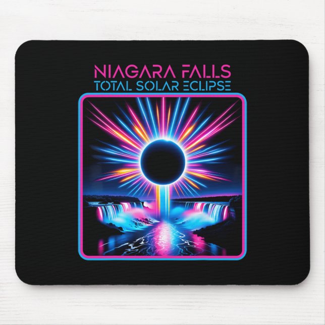 Alfombrilla De Ratón Eclipse solar Niagara Cae Evento de Totalidad Souv (Frente)