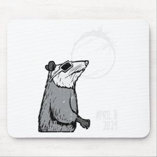 Alfombrilla De Ratón Eclipse solar Opossum 2024 Totalidad Abril 8 Hombr