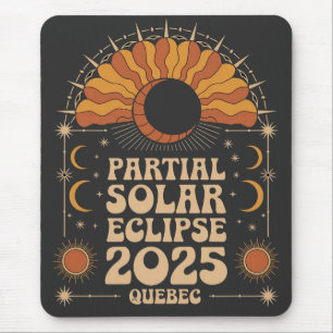 Alfombrilla De Ratón Eclipse solar parcial 2025 Quebec Canadá