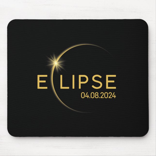 Alfombrilla De Ratón Eclipse solar total 2024 (Frente)