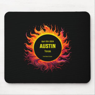 Alfombrilla De Ratón Eclipse solar total 2024 Austin Texas
