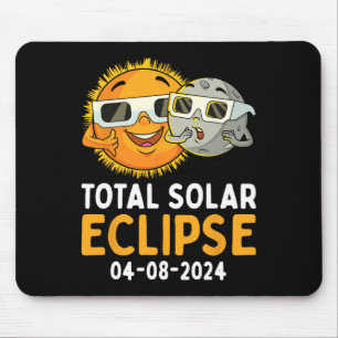 Alfombrilla De Ratón Eclipse solar total 2024 Glasses Divertido Sol Lun