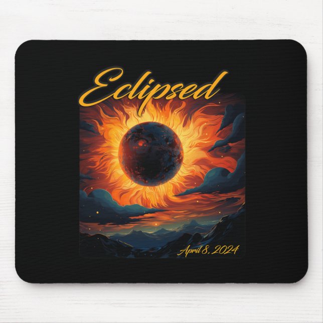 Alfombrilla De Ratón Eclipse solar total 2024 Luna solar total (Frente)