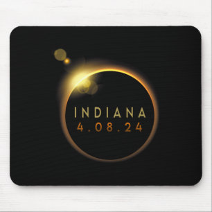 Alfombrilla De Ratón Eclipse solar total 2024 Totalidad Indiana