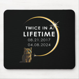 Alfombrilla De Ratón Eclipse Solar Total Cat 2024 Dos Veces Por Vida