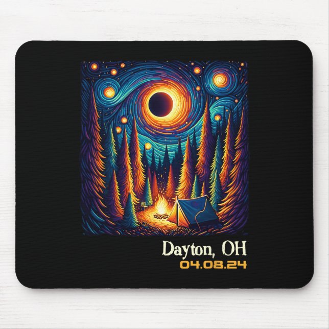 Alfombrilla De Ratón Eclipse solar total Dayton Ohio (Frente)